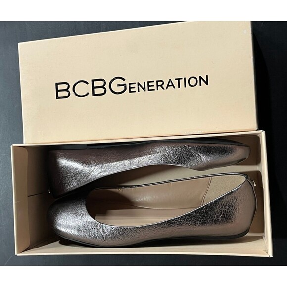 BCBGeneration Geremia Leather Calf Ballet Flats Gunmetal Size 6 - Picture 12 of 12